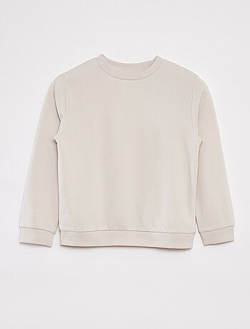 Sudadera lisa de chándal con cuello redondo