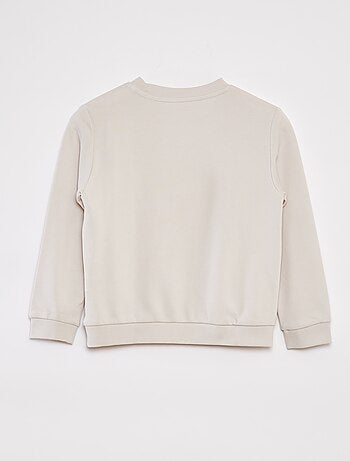 Sudadera lisa de chándal con cuello redondo