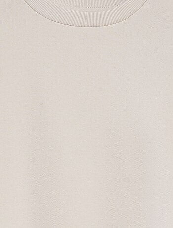 Sudadera lisa de chándal con cuello redondo