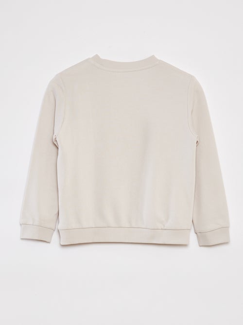 Sudadera lisa de chándal con cuello redondo - Kiabi