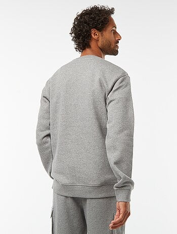 Sudadera lisa de chándal con cuello redondo