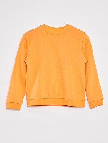 Sudadera lisa de chándal con cuello redondo