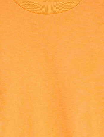 Sudadera lisa de chándal con cuello redondo