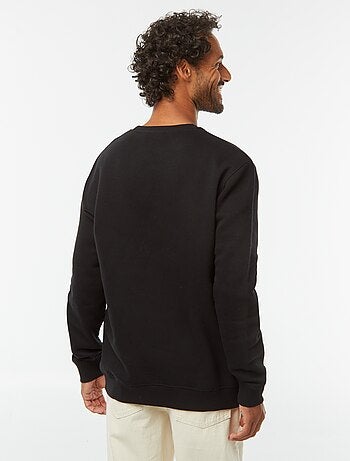 Sudadera lisa de chándal con cuello redondo