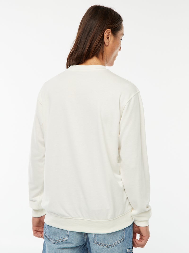 Sudadera lisa de chándal ligera Blanco - Kiabi