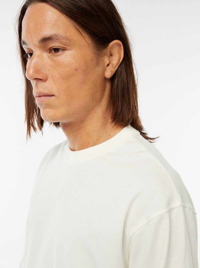 Sudadera lisa de chándal ligera Blanco - Kiabi