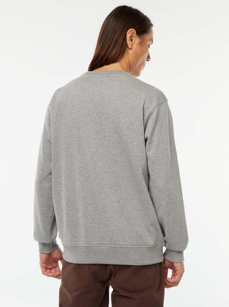 Sudadera lisa de chándal ligera Gris - Kiabi