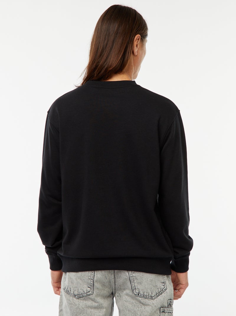 Sudadera lisa de chándal ligera negro - Kiabi