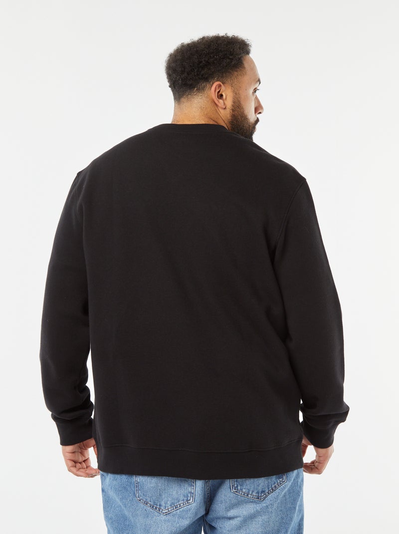Sudadera lisa de chándal negro - Kiabi