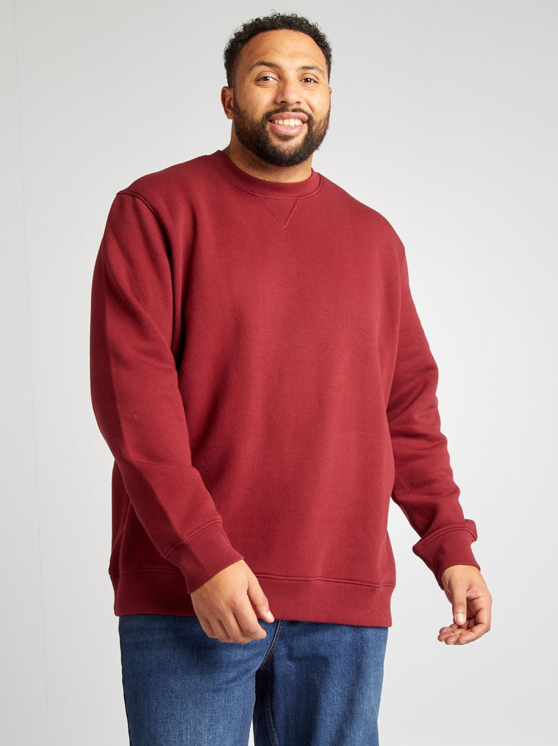 Sudadera lisa de chándal ROJO - Kiabi