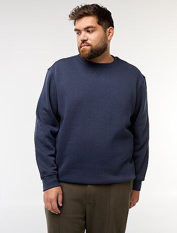 Sudadera lisa de cuello redondo