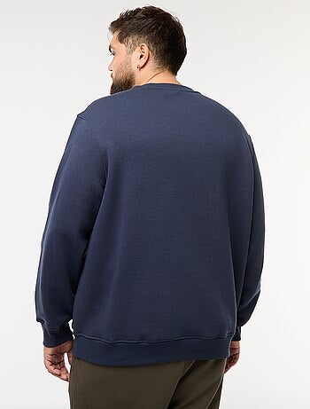 Sudadera lisa de cuello redondo