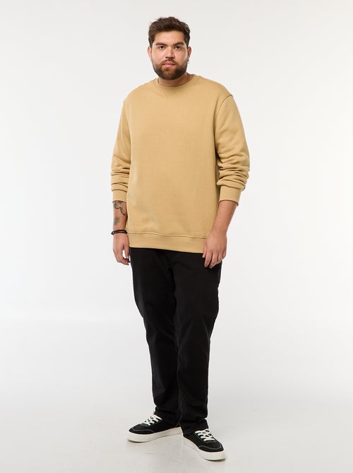 Sudadera lisa de cuello redondo - Kiabi