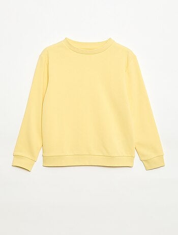 Sudadera lisa de cuello redondo de felpa francesa