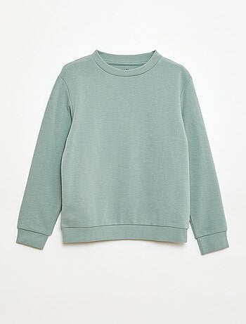 Sudadera lisa de cuello redondo de felpa francesa