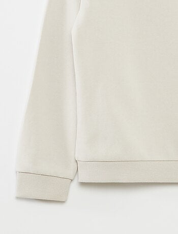 Sudadera lisa de cuello redondo de felpa francesa