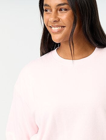 Sudadera lisa de cuello redondo de French Terry
