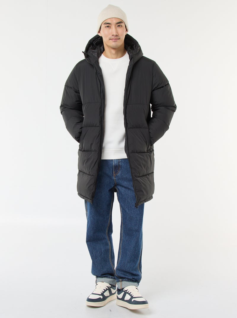 Sudadera lisa de cuello redondo en felpa perchada Blanco - Kiabi