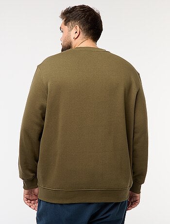 Sudadera lisa de cuello redondo