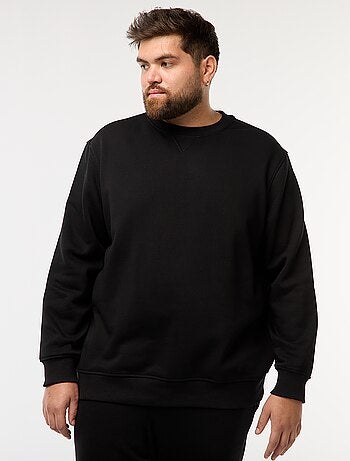 Sudadera lisa de cuello redondo