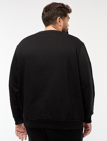 Sudadera lisa de cuello redondo