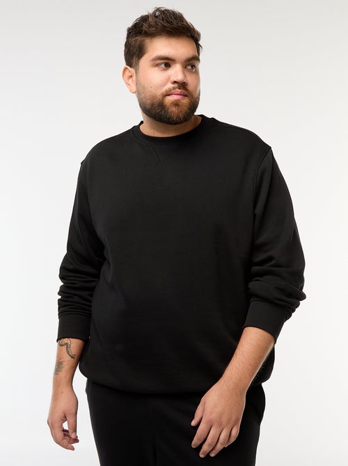 Sudadera lisa de cuello redondo - Kiabi