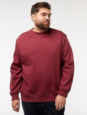 Sudadera lisa de cuello redondo