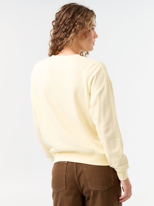 Sudadera lisa de felpa - Kiabi