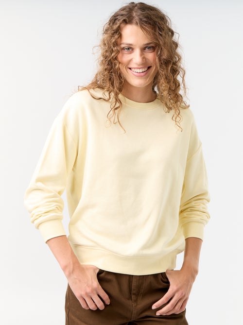 Sudadera lisa de felpa - Kiabi