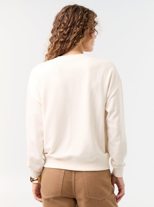 Sudadera lisa de felpa - Kiabi Sudadera lisa de felpa - Kiabi