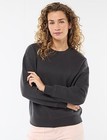 Sudadera lisa de felpa cálida