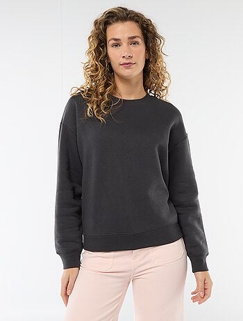 Sudadera lisa de felpa cálida