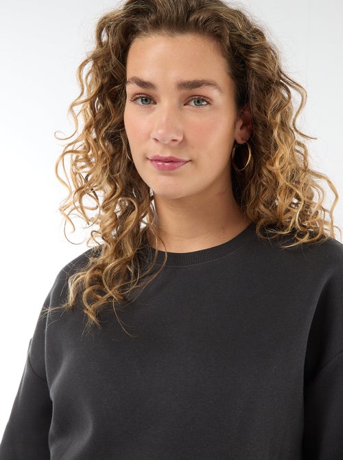 Sudadera lisa de felpa cálida - Kiabi Sudadera lisa de felpa cálida - Kiabi