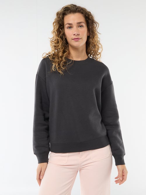 Sudadera lisa de felpa cálida - Kiabi Sudadera lisa de felpa cálida - Kiabi