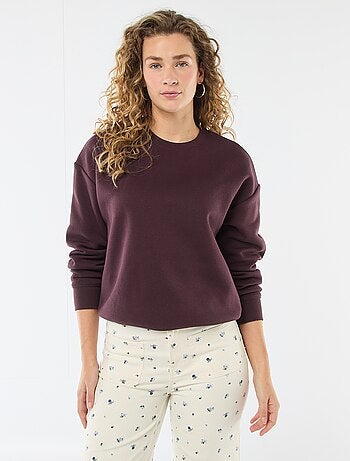 Sudadera lisa de felpa cálida