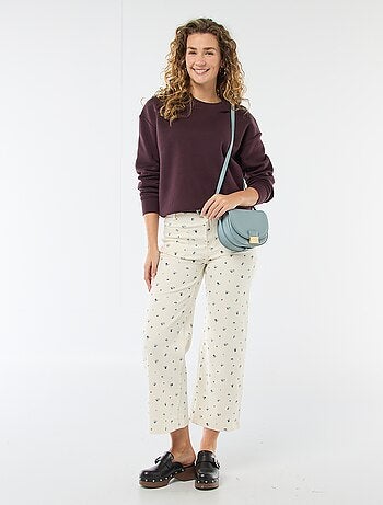Sudadera lisa de felpa cálida