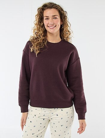 Sudadera lisa de felpa cálida