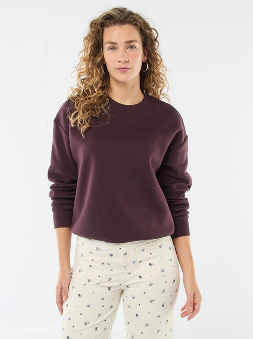 Sudadera lisa de felpa cálida - Kiabi Sudadera lisa de felpa cálida - Kiabi