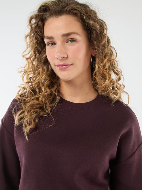 Sudadera lisa de felpa cálida - Kiabi Sudadera lisa de felpa cálida - Kiabi