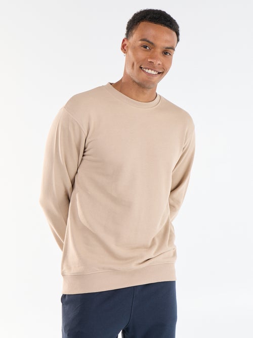 Sudadera lisa de felpa francesa - Kiabi
