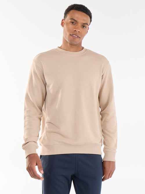 Sudadera lisa de felpa francesa - Kiabi