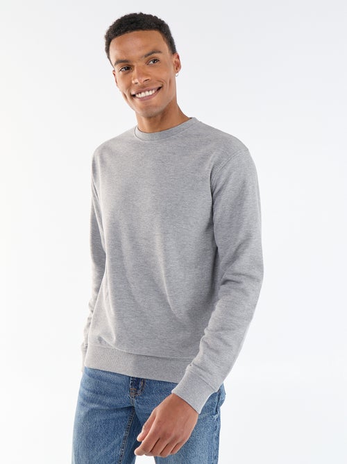 Sudadera lisa de felpa francesa - Kiabi
