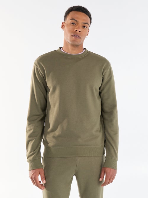 Sudadera lisa de felpa francesa - Kiabi