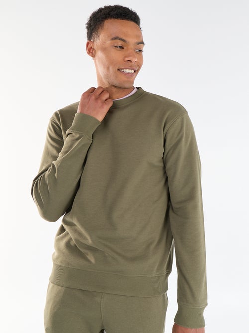 Sudadera lisa de felpa francesa - Kiabi