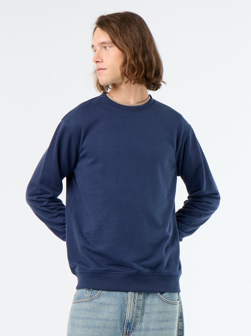 Sudadera lisa de felpa francesa - Kiabi Sudadera lisa de felpa francesa - Kiabi