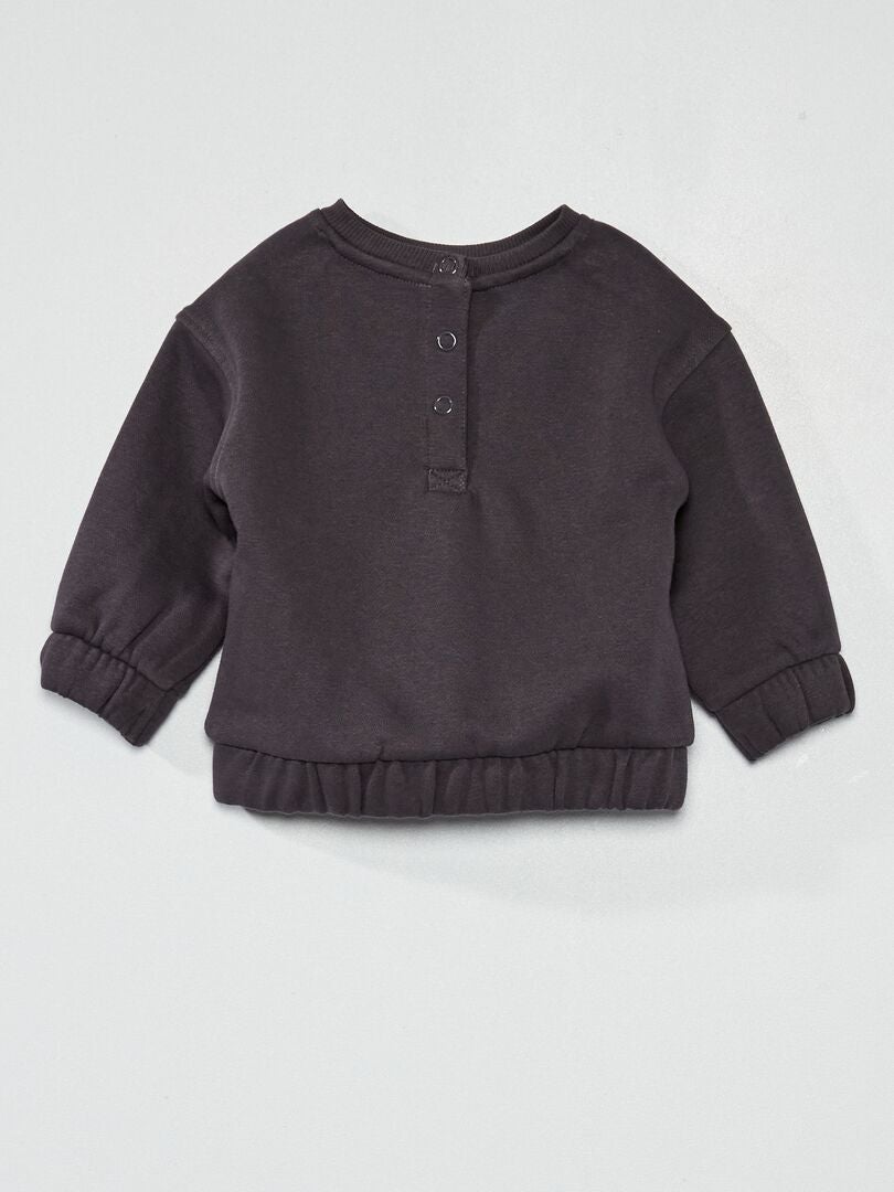 Sudaderas Para Niñas Tuc Sudadera Lisa De Felpa Gris Oscuro