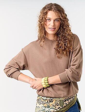 Sudadera lisa de felpa