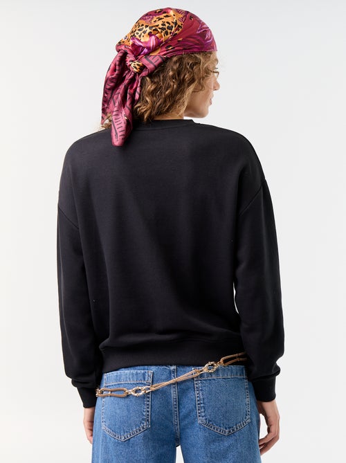 Sudadera lisa de felpa - Kiabi