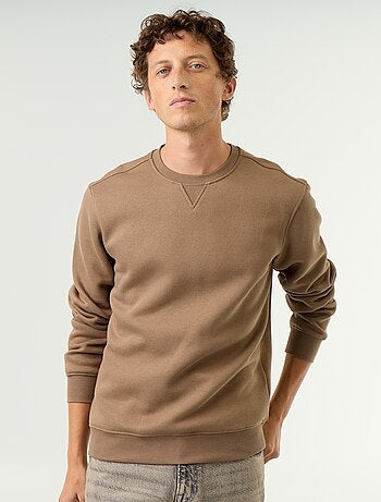 Sudadera lisa de felpa perchada