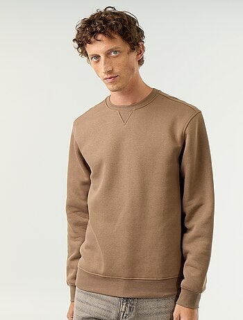 Sudadera lisa de felpa perchada